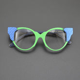 Ella Vintage Acetate Glasses Frame Cat Eye Frames Southood Matte Green Black